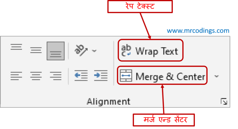 Wrap Text - Merger and Center In MS Excel