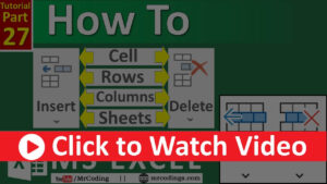 MS-EXCEL-27-Excel Insert and Delete Option - Insert or Delete Cell, Row, Column, Sheet - Shortcut Key
