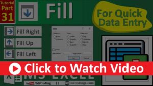 MS-EXCEL-31-Use the Fill Option Like a Pro | Fill Series | AutoFill Option for Faster Data Entry