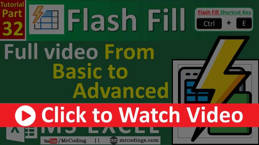 Excel Flash Fill | The Time-Saving Feature You Need to Know