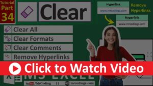 MS-EXCEL-34-Clear option in Excel | How to Clear Format, Comment, and Hyperlinks in MS Excel | Hindi