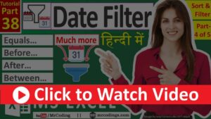 MS-EXCEL-38-Date Filter in Excel - Date Filter - Beginners to Advanced - Excel Sort and Filter
