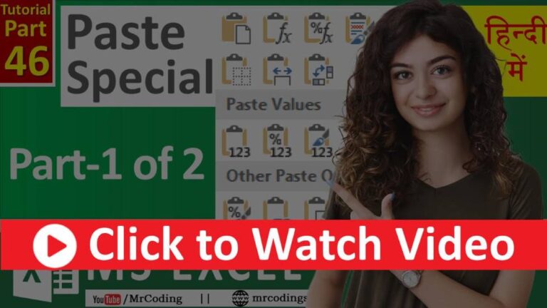 MS-EXCEL-46-Paste Special Option in Excel | Part-1 | Transpose, Paste Link, Linked Picture, and all