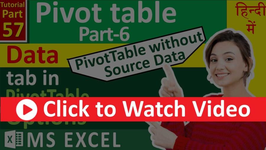 PivotTable Option - Data Tab - Mr Coding