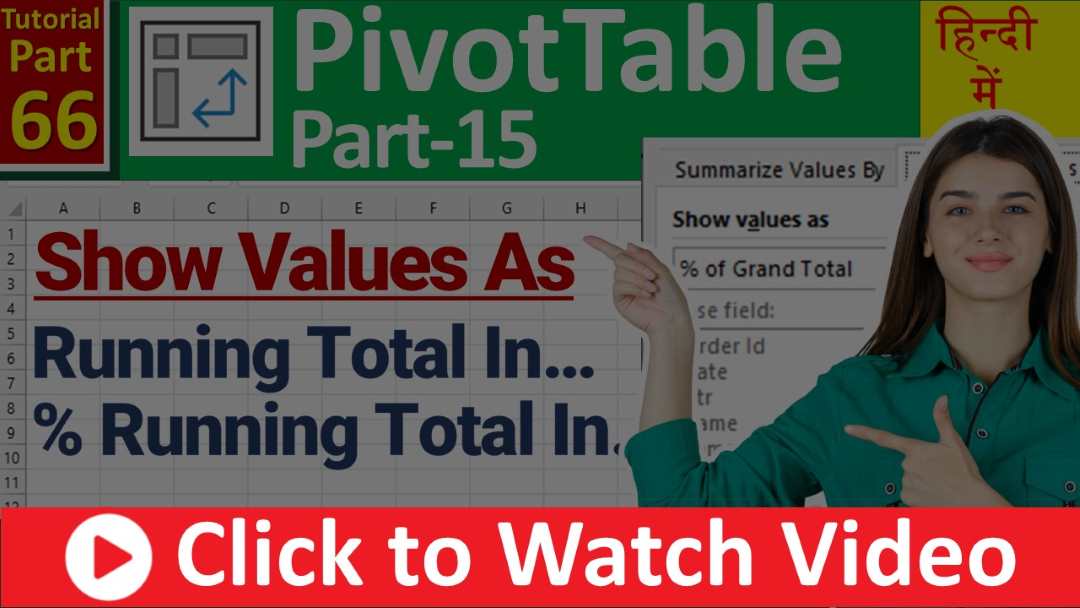 Pivot Table Running Total In