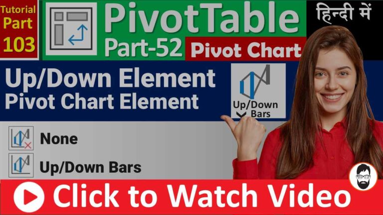 MS-EXCEL-103-Up-Down Bars in Pivot Chart - How to change width of Up-Down Bars - Free Excel Tutorial