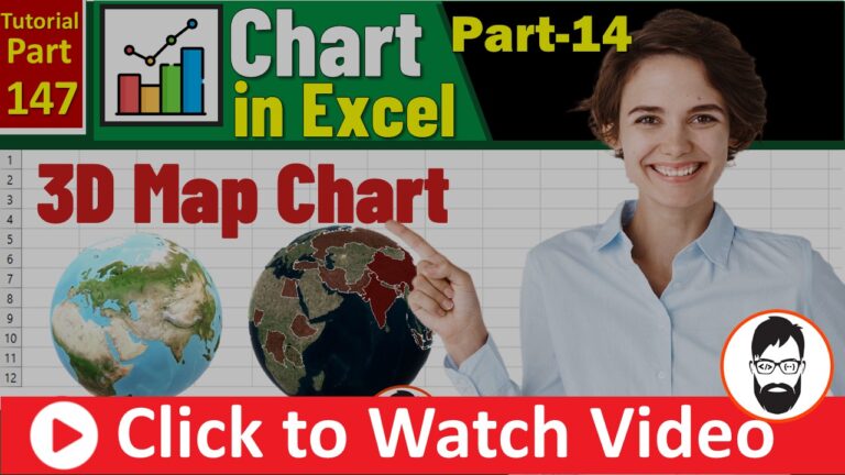 MS-EXCEL-147: Excel 3D Map Chart 🌍 | How to Create Stunning 3D Maps in Excel | Free Excel Tutorial