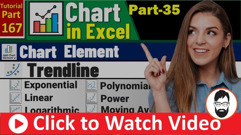 167 trendline element in excel chart how to add, edit & format trendline element ms excel part 167 (mr coding)