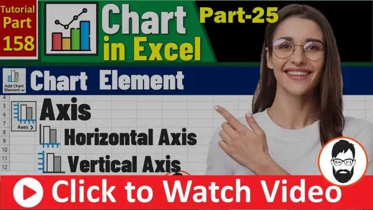 Axes Element in Excel Chart axes element in excel chart horizontal and vertical axis bounds & tick marks ms excel part 158 (mr coding)