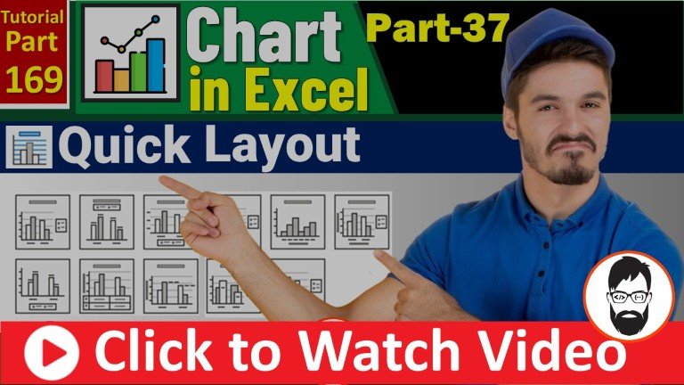 quick layout in excel chart add chart elements fast create instant charts ms excel part 169 (mr coding)