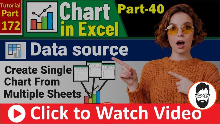 how to create a chart from multiple sheets in excel advanced excel chart ms excel part 172 youtube (mr coding)