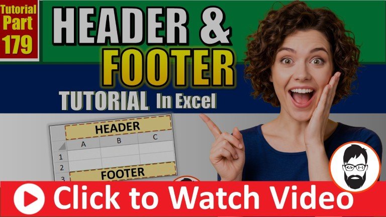 header and footer in excel basics how to add header and footer in excel ms excel part 179 youtube (mr coding)