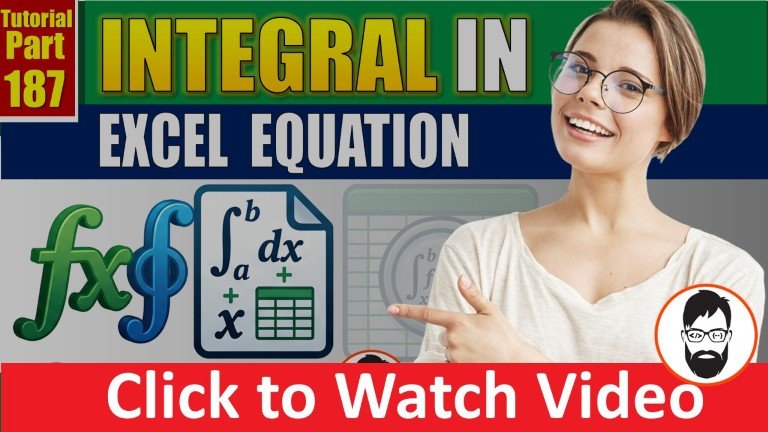 integral in excel equation explained easily excel tutorial ms excel part 187 youtube (mr coding)